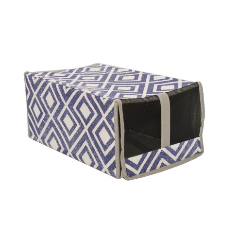 Scatola porta scarpe salvaspazio 22x34xh16cm blu
