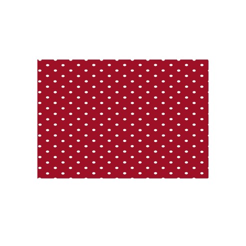Pellicola adesiva per mobili in vinile rosso Pois bianchi