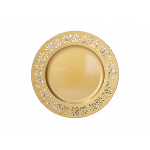 Sottopiatto plastica bordo decorato Kristal oro