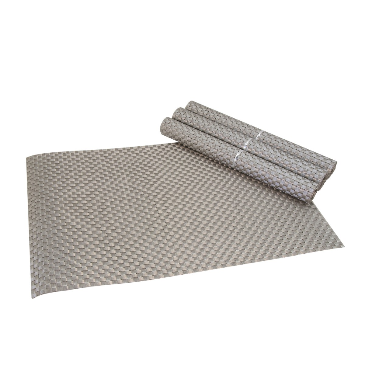 Matches21 Set Di 4 Tovagliette Americane In Legno Effetto Grigio, Plastica Resistente, 43,5x28,5 Cm, Spessore 1,5 Mm, Lavabili - 2