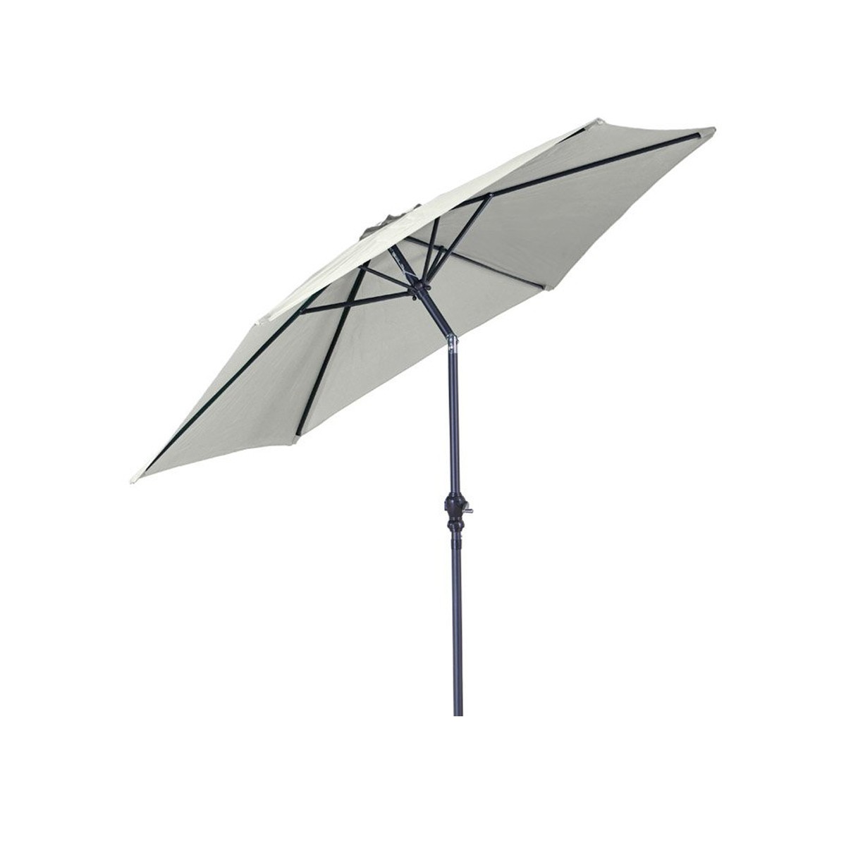 Ombrellone con Palo Centrale cm 200x300 da Giardino 2x3 Telo Grigio in Poliestere da Esterno