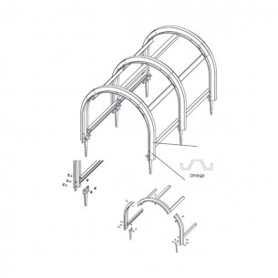 Struttura per serra per orto professionale modulare Verdemax L300xP300xH200cm