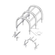 Struttura per serra per orto professionale modulare Verdemax L300xP300xH200cm