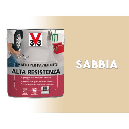 Vernice per pavimento in cemento Alta Resistenza V33 sabbia