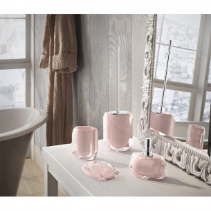 Set-accessori-bagno-Chanelle-rosa-trasparente