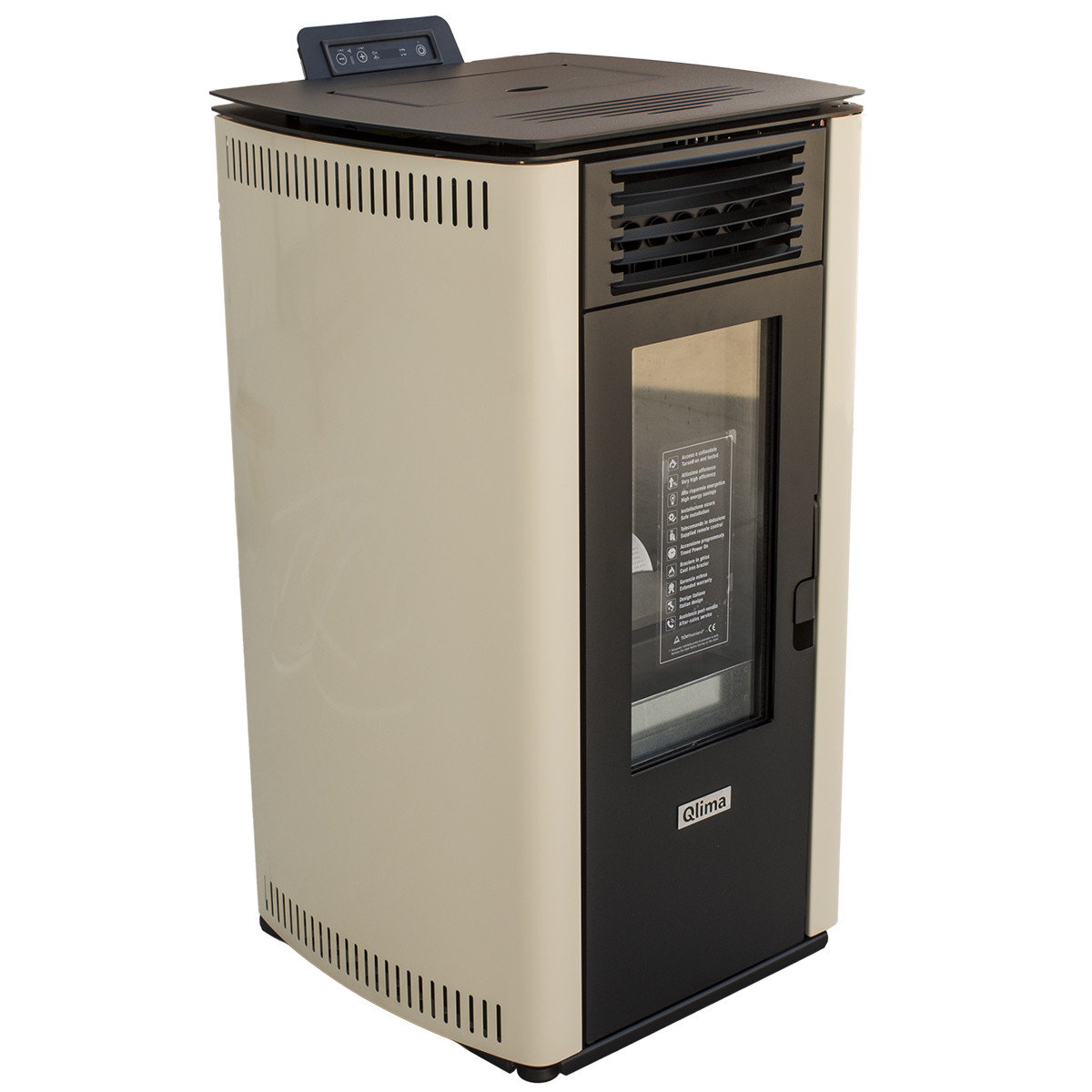 Stufa a pellet ventilata Fiorina 74 S-Line avorio Prezzo Scontato