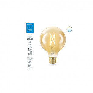 Lampadina WiZ Signify LED globo filamento ambra G95 E27 WiFi 2