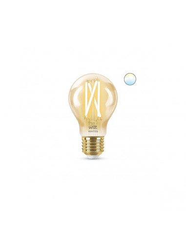 Lampadina WiZ Signify LED goccia filamento ambra A60 E27 WiFi intelligente