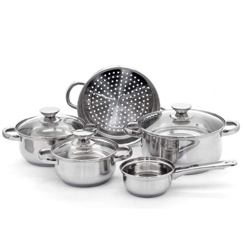 batterie di pentole acciaio inox 8pz