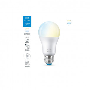 Lampadina a goccia LED A60 luce bianca regolabile E27 WiFi WiZ 2
