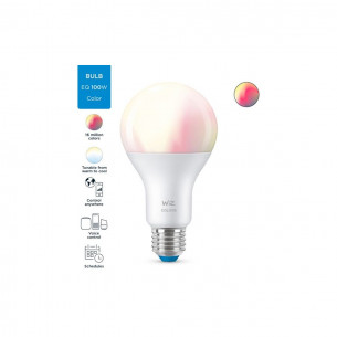 Lampadina LED RGB E27 A67 luce colorata e bianca dimmerabile WiFi WiZ