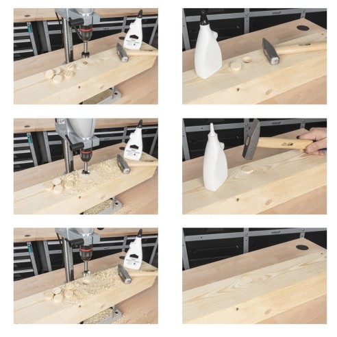 Piastrine coprifori in legno di pino Wolfcraft