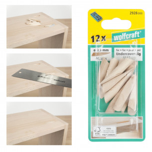 Tappi legno per mobili 9,3mm coprifori giunzioni nascoste Wolfcraft 2928000 2