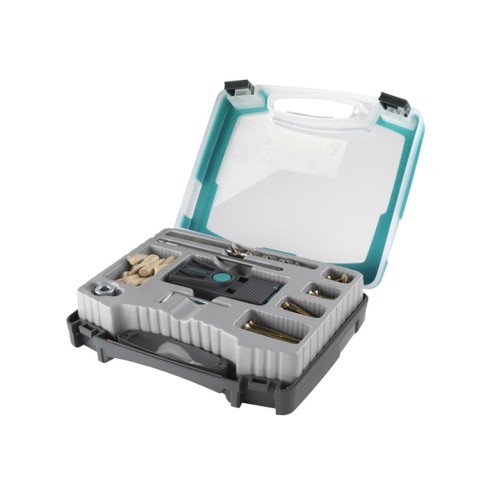 Set per giunzioni nascoste con dima e valigetta accessori 4642000 Wolfcraft
