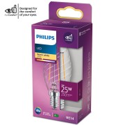 Lampadina LED tortiglione a filamento ST35 E14 25W Philips EyeConfort