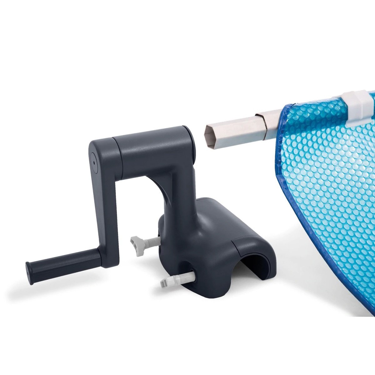 Supporti Per Copertura Solare Per Piscina - 4 Ganci Regolabili A U, Resistenti, Bianchi