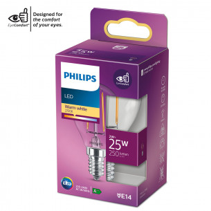 Lampadina LED filamento a sfera E14 P45 25 W Philips 2