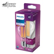 Lampadina LED filamento a goccia E27 A67 150 W Philips 4000 K luce naturale
