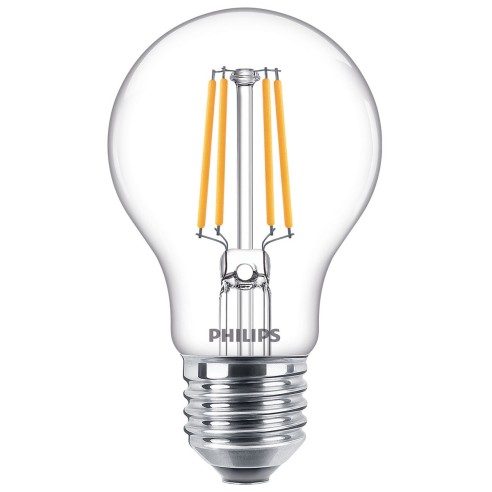 Lampadina LED a goccia E27 con filamento A60 75 W Philips