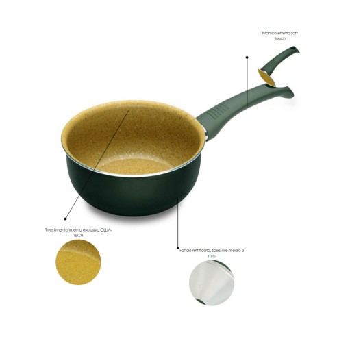 ILLA Planeta Casseruola Antiaderente 16 Cm – In Alluminio 100% Riciclato, Adatta A Induzione, Made In Italy - 5