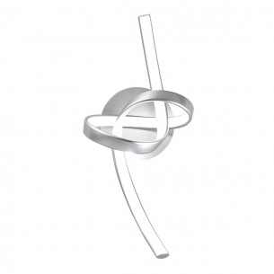Applique LED integrato Kiley silver in alluminio