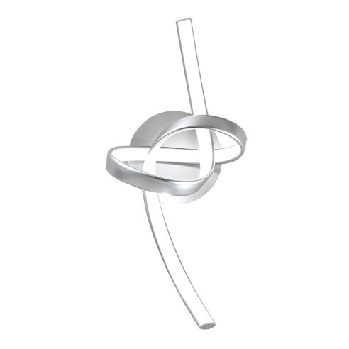 Applique LED integrato Kiley silver in alluminio