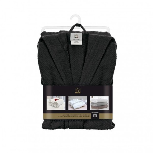 Accappatoio-spugna-Gold-Feridras-nero