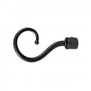 Terminali per bastone tende in metallo 2pz D. 20mm Ricciolo 2