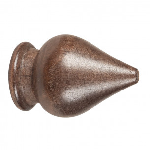 Terminali per bastone tende legno 2pz modello Cono 2