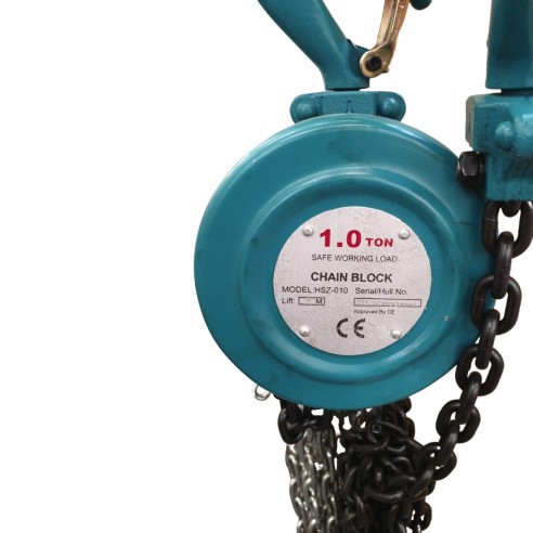 Paranco a catena verricello manuale argano montacarichi 1000 kg Virium CE