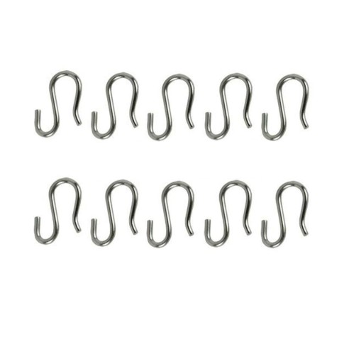Set 10 ganci metallo binario alluminio