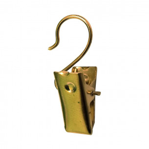 Pinzette per tende in metallo con gancio 10pz Errebi 2