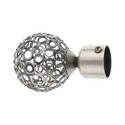 Terminali per bastone tende in metallo 2pz D. 20mm modello Boccia fiore