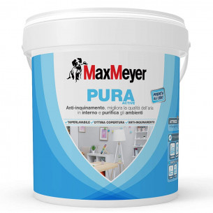 Pittura superlavabile Pura Active anti inquinamento 10 L Max Meyer Pittura per interni Anti-inquinamento bianco
