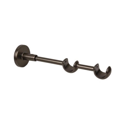 Supporto doppio aperto bronzo per bastone tende D. 20mm metallo Errebi