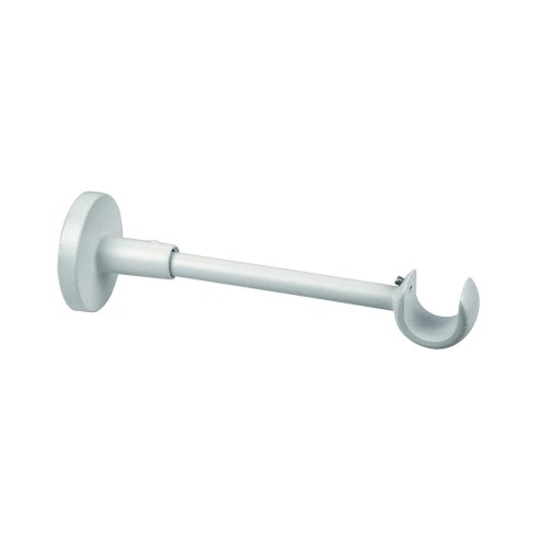 Supporto singolo aperto bianco per bastone tende D. 16mm metallo
