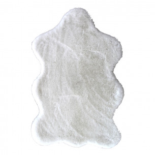 Tappeto Fur White in pelliccia sintetica Sobel