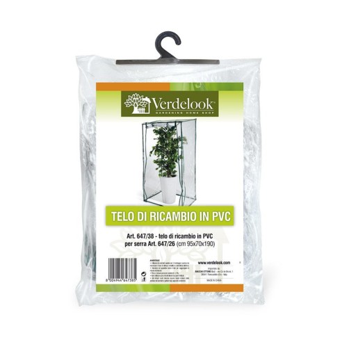 Telo di ricambio per serra balcone terrazzo L95xP70xH190cm Verdelook