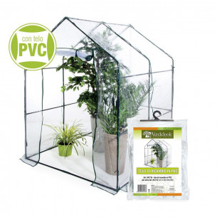 Kit serra da giardino Verdelook Casetta senza ripiani + 1 telo di ricambio