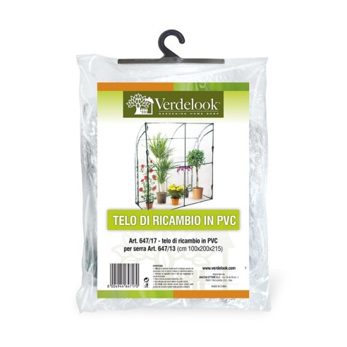 Telo di ricambio per serra da parete 2 porte L102xP201XH215cm Verdelook
