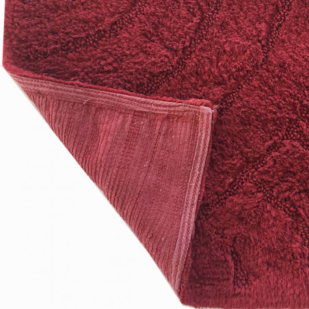 Tappeto bagno Luxor in cotone Rosso Sobel dettaglio