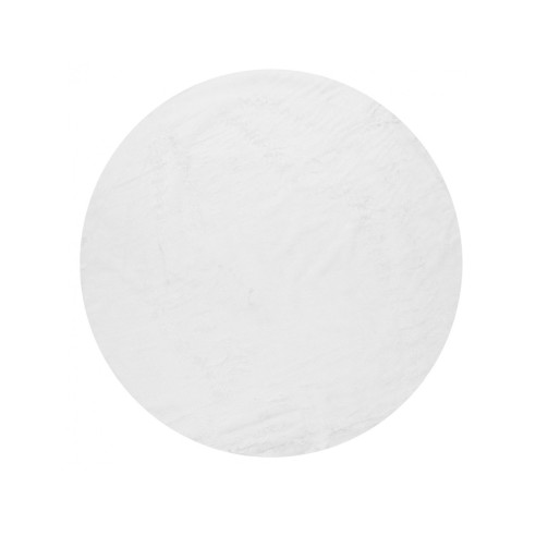 Tappeto Rabbit rotondo bianco Linea Oro