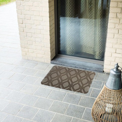 Zerbino Zeli rettangolare marrone 40x70cm Velcoc