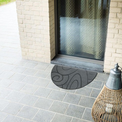 Zerbino Zeli mezzaluna 40x75cm grigio Velcoc