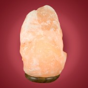 Lampada di sale naturale Himalayano con base legno