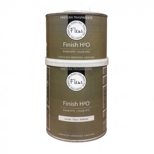 Resina trasparente protettiva H2O finitura base acqua Bicomponente A+B Fleurpaint satinata 2