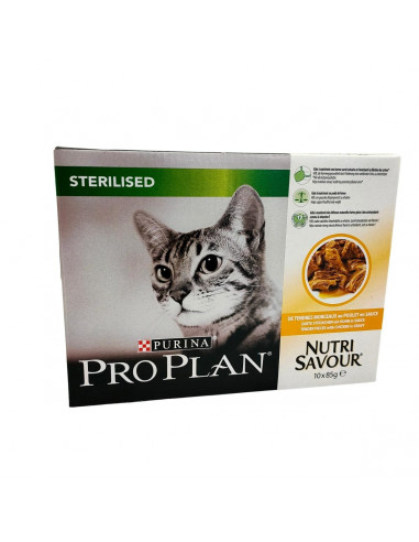 Alimento umido per gatti ProPlan Sterilised Nutri Savour pollo 10x 85g Purina