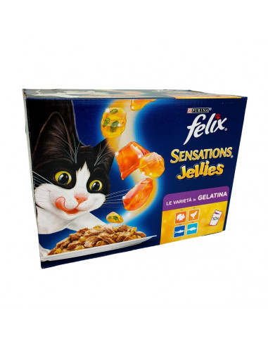 Alimento umido in gelatina per gatti adulti Felix Sensations Jellies 10x 85g Purina