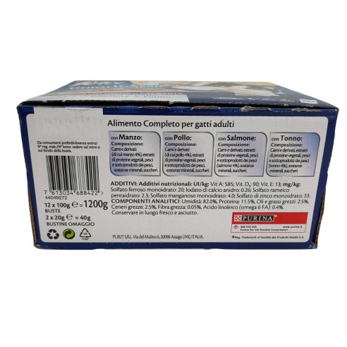 Alimento umido in gelatina per gatti adulti Felix Party Mix Le Ghiottonerie 12x 100g