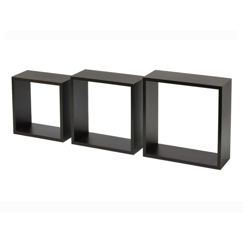 Set 3 mensole Cubo ebano Kimono